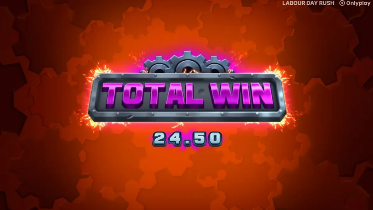 Labour Day Rush slot game interface na may industrial theme